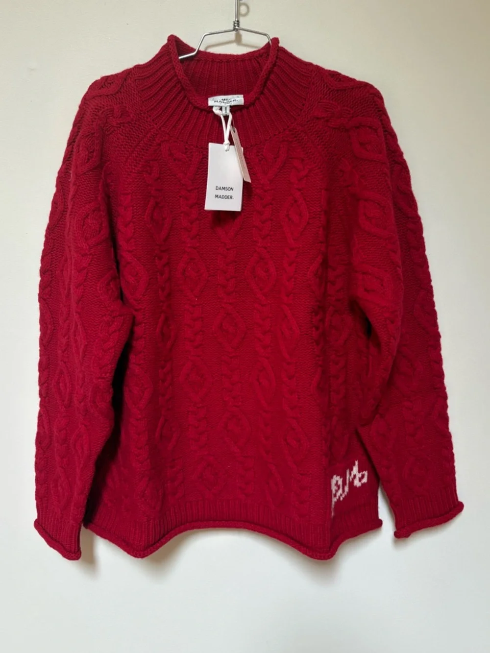 NWT Damson Madder Ffion Cable Stitch Jumper Size 8 US